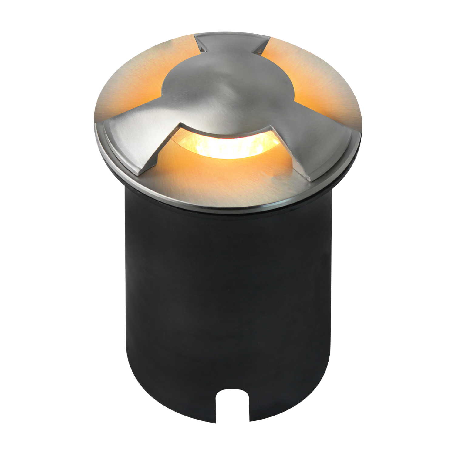 UNS05 Stainless Steel Tri Directional Three Slit In-Ground Low Voltage LED In Ground Landscape Lighting - Tampa soil911.com