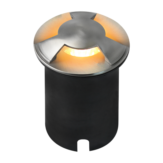 UNS05 Stainless Steel Tri Directional Three Slit In-Ground Low Voltage LED In Ground Landscape Lighting - Tampa soil911.com