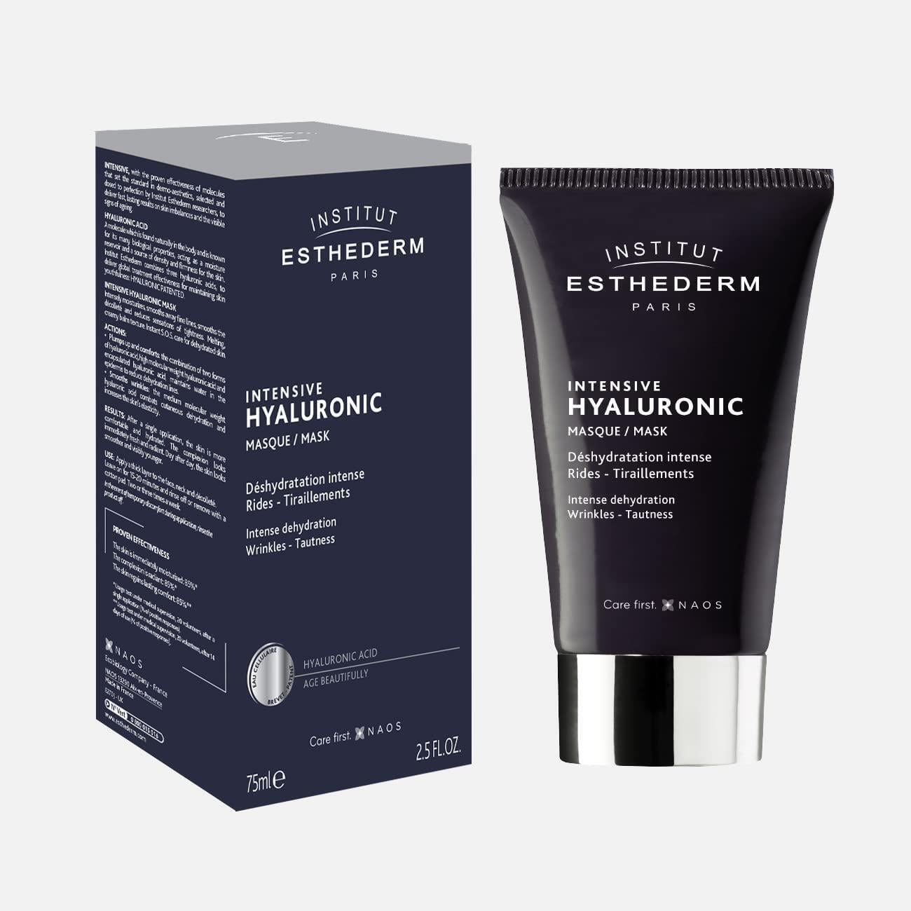 Intensive Hyaluronic Mask Beauty Care Bag navy box and black tube with white text on Tampa Home & Garden Store