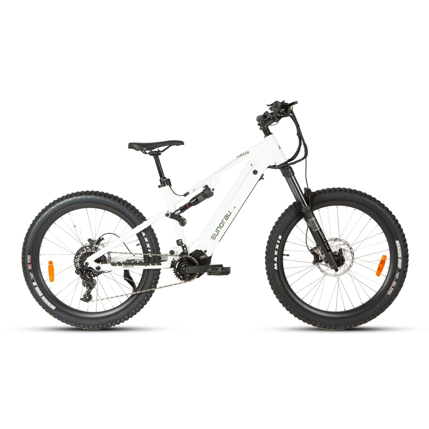 URUS 2.0 electric bike white frame with front suspension by EUNORAU E-BIKE US on Tampa Home & Garden Store