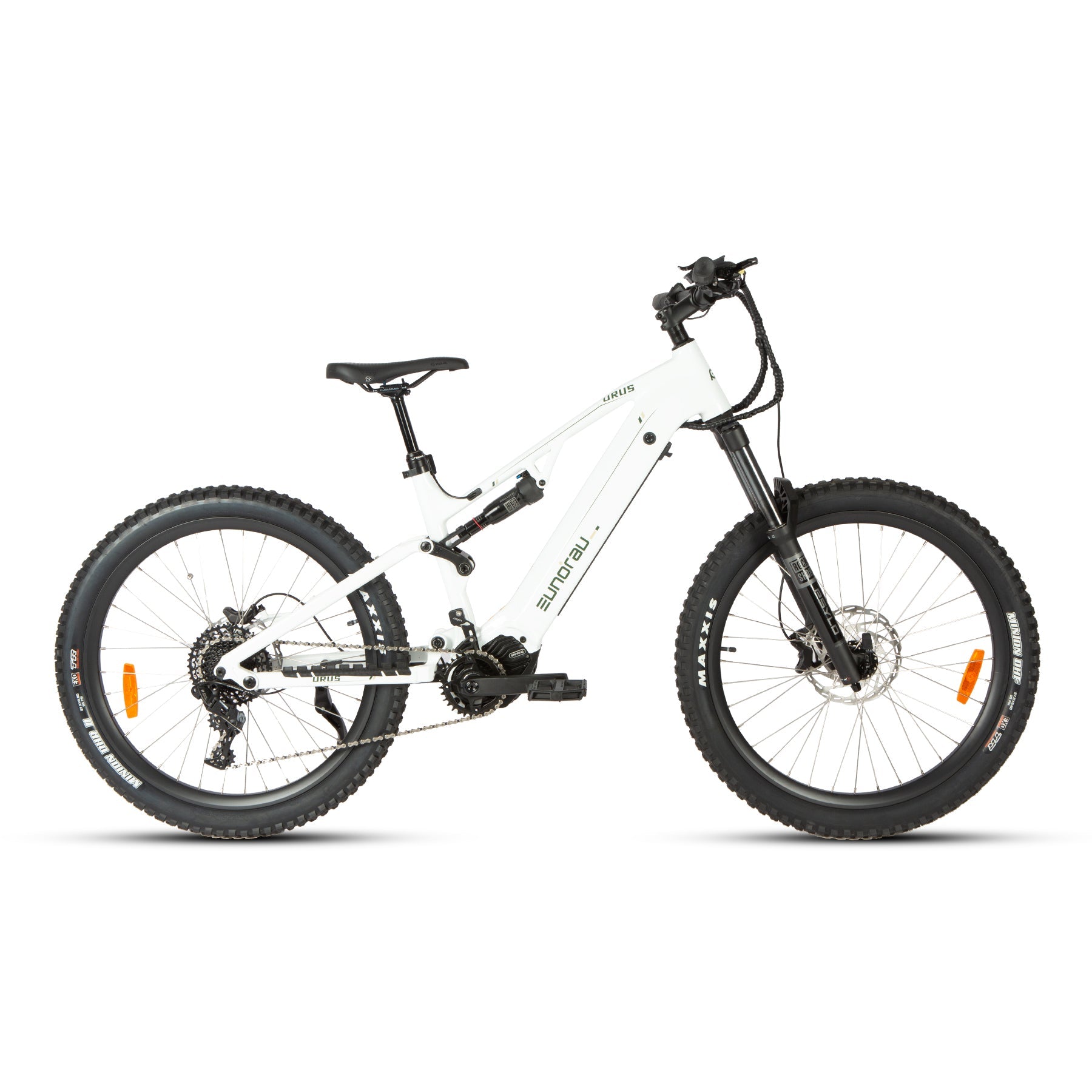 URUS 2.0 electric bike white frame with front suspension by EUNORAU E-BIKE US on Tampa Home & Garden Store