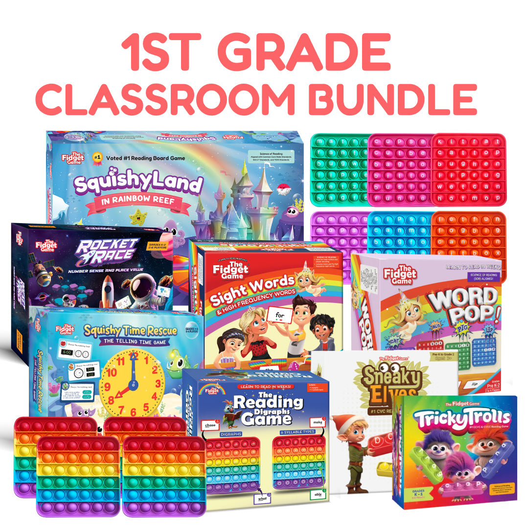 1st Grade Classroom Bundle by The Fidget Games: colorful educational toys featuring SquishyLand and Sight Words on Tampa Home & Garden Store