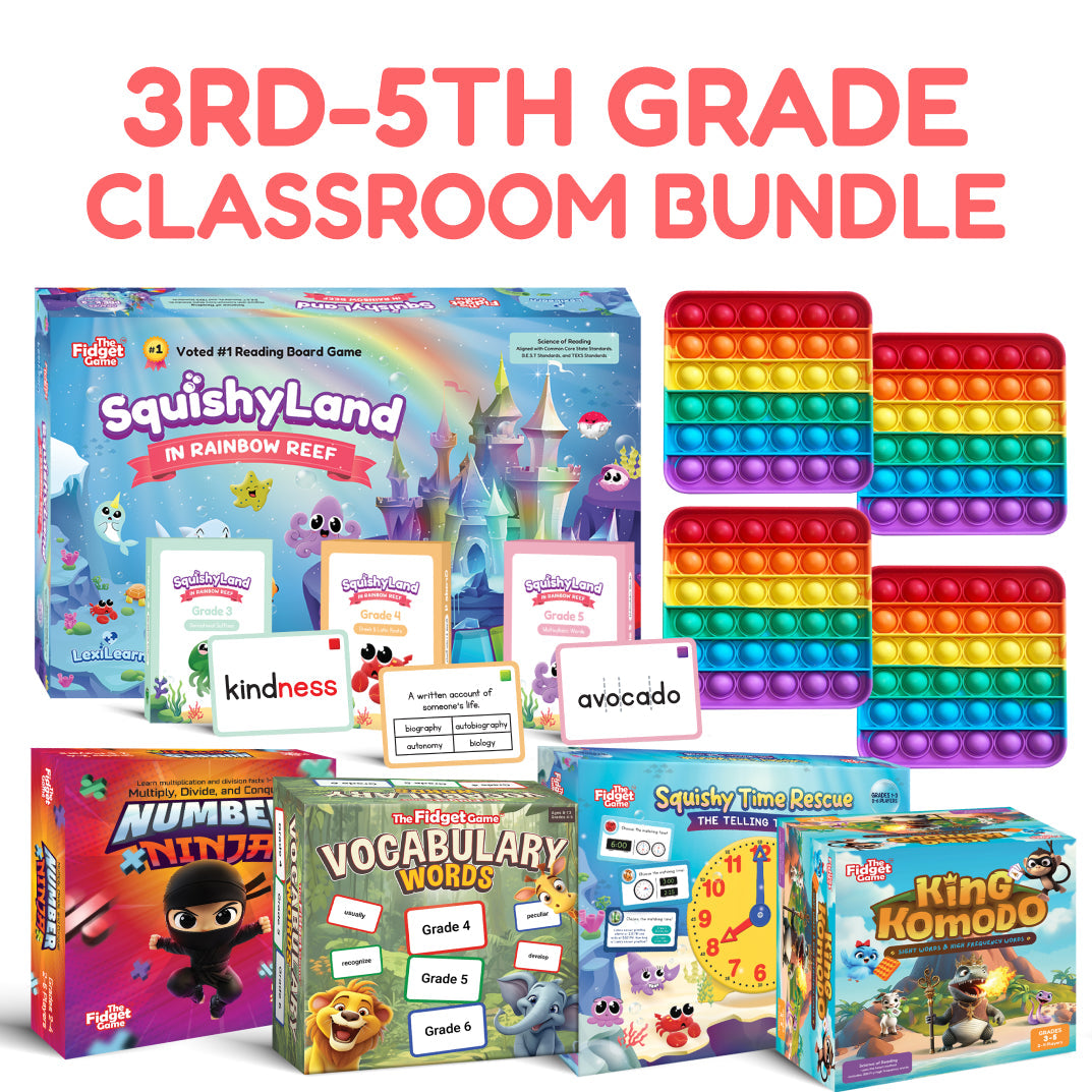 Grade 3-5 Classroom Bundle by The Fidget Games featuring SquishyLand box and rainbow pop fidgets on Tampa Home & Garden Store