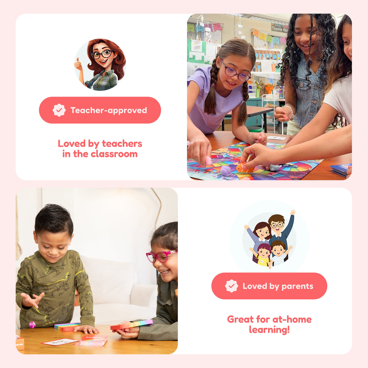 Kindergarten Classroom Bundle by The Fidget Games, kids explore learning tiles together on Tampa Home & Garden Store