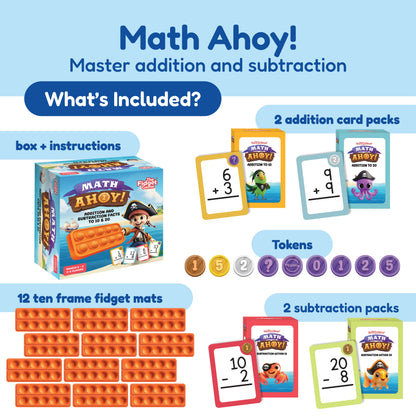 Small School Bundle for K-5 by The Fidget Games with Math Ahoy cards and 12 ten-frame mats on Tampa Home & Garden Store