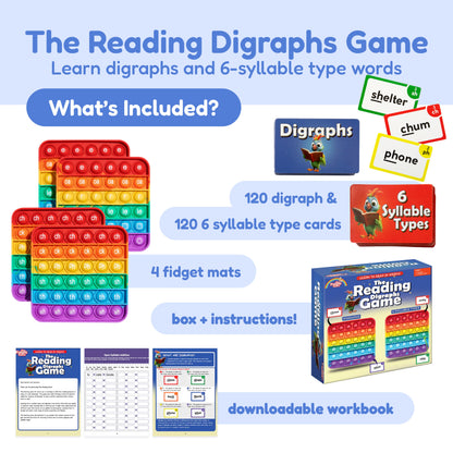 Small School Bundle for K-5 toys The Fidget Games with digraph cards and fidget mats on Tampa Home & Garden Store