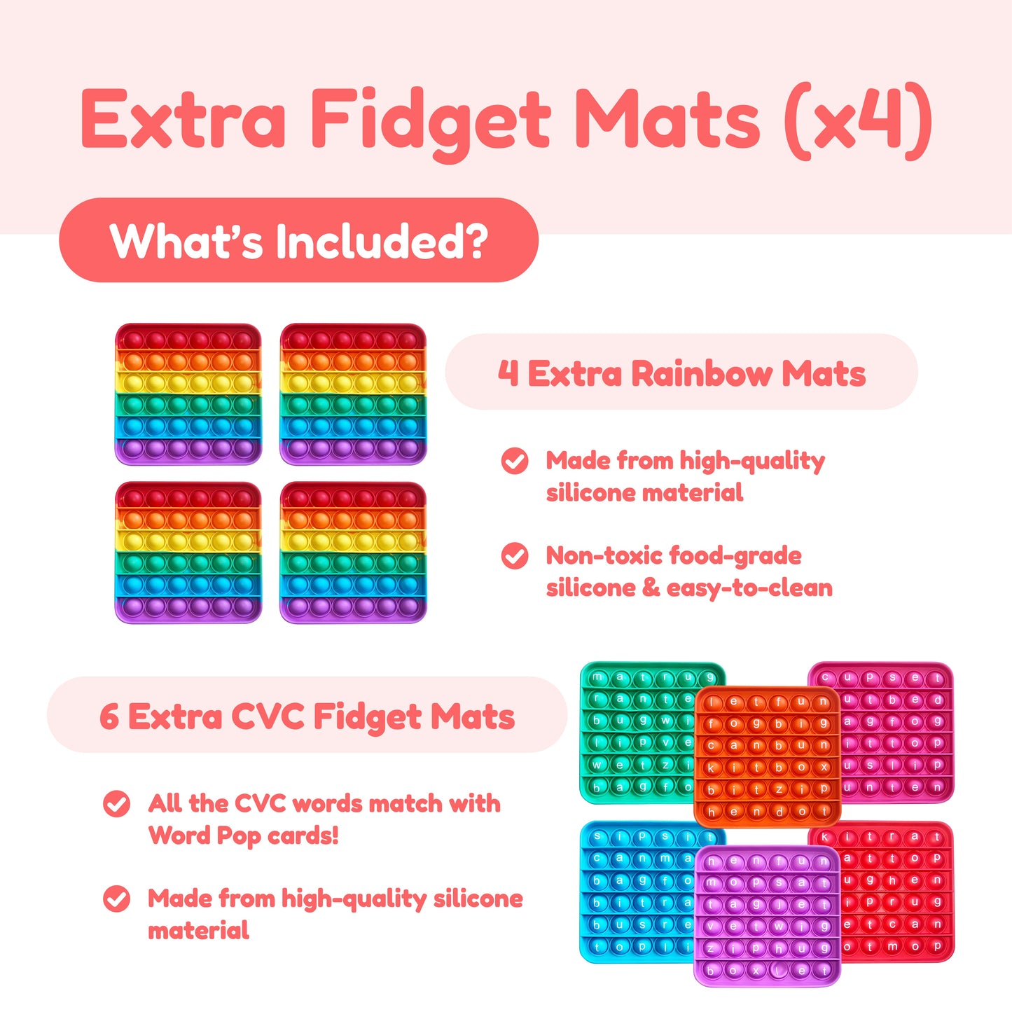 Ultimate School Bundle for K-5 educational toys featuring 4 rainbow fidget mats on Tampa Home & Garden Store