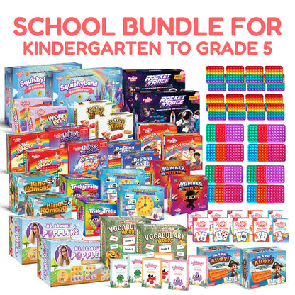 Ultimate School Bundle for K-5 educational toys set by The Fidget Games, colorful learning kits on Tampa Home & Garden Store