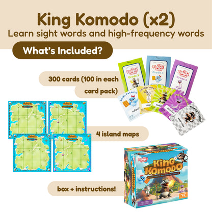 Ultimate School Bundle for K-5 by The Fidget Games with King Komodo sight word cards (x2) on Tampa Home & Garden Store