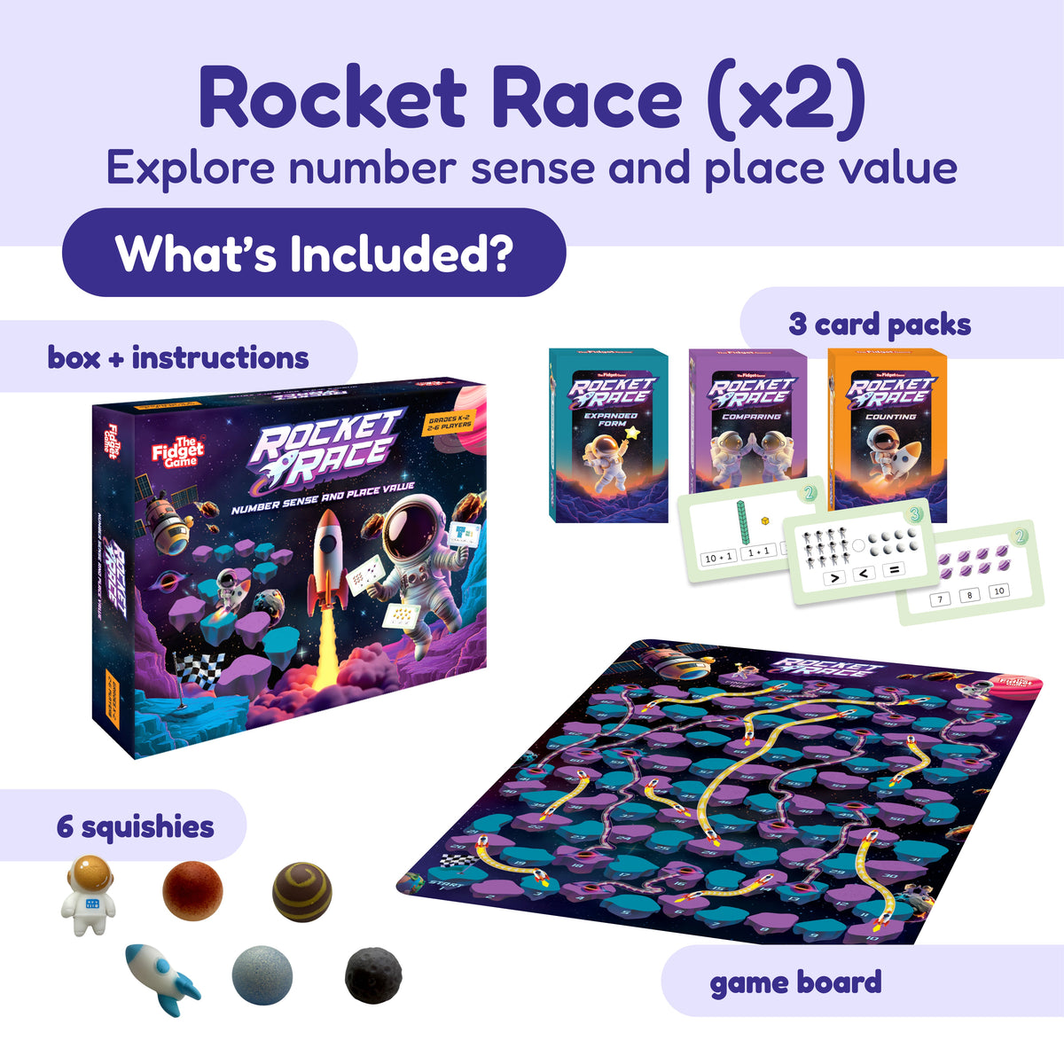 Ultimate School Bundle for K-5 educational toys including Rocket Race box and 3 card packs on Tampa Home & Garden Store
