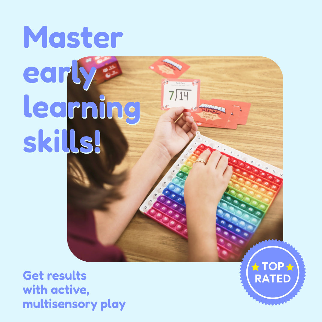 Grade 2 Shark Tank Bundle by The Fidget Games; colorful beads abacus with number cards on Tampa Home & Garden Store