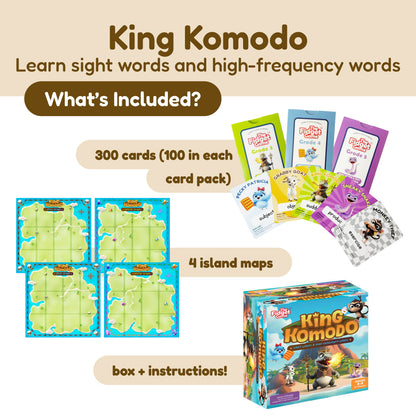 King Komodo game set Fidget Games with 300 cards, 4 island maps, box and instructions on Tampa Home & Garden Store