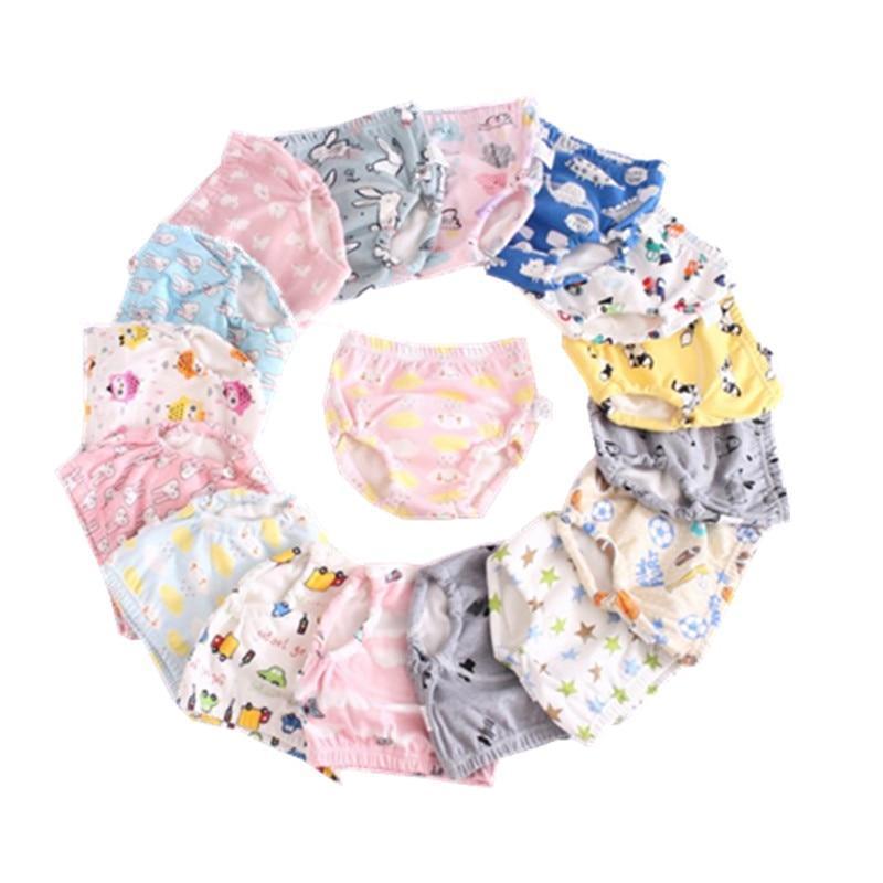 6-layer baby cotton training pants cloth diapers set by Stevvex, assorted pastel prints on Tampa Home & Garden Store