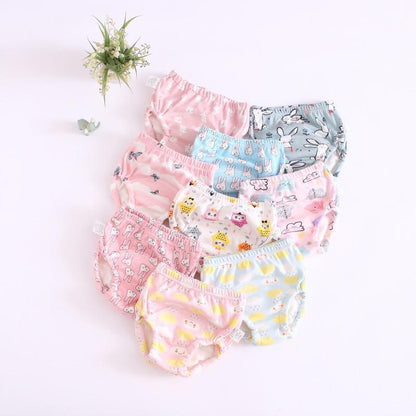 Stevvex cloth diaper training pants set in pastel prints, 6-layer cotton reusable nappies on Tampa Home & Garden Store