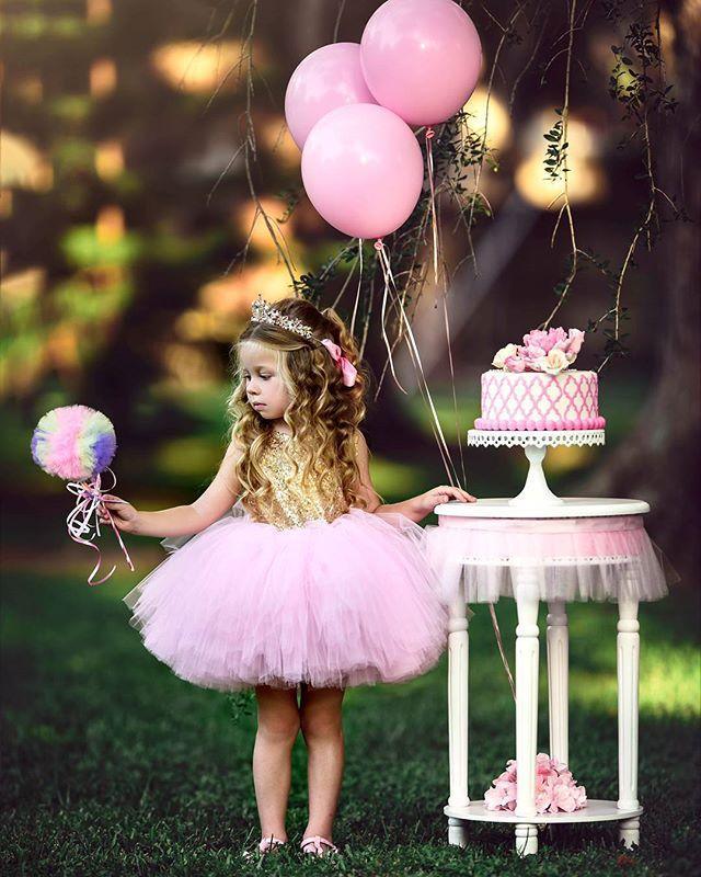 Baby girl pink sleeveless sequin party dress by Stevvex, tutu skirt with balloons and cake on Tampa Home & Garden Store