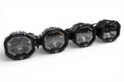 4 Light U-Con Interlocking Off Road LED Pod With Amber or White DRL Running Light