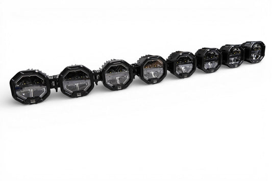 8 Light U-Con Interlocking Off Road LED Pod With Amber or White DRL Running Light - Tampa Home & Garden Store