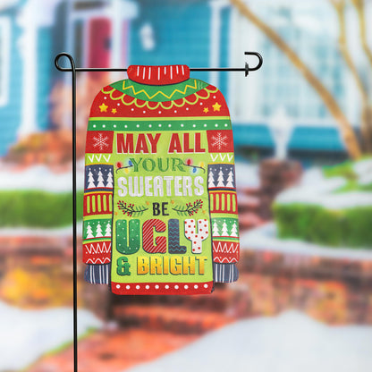 Ugly Sweater Shaped Applique Garden Flag - Tampa Home & Garden Store