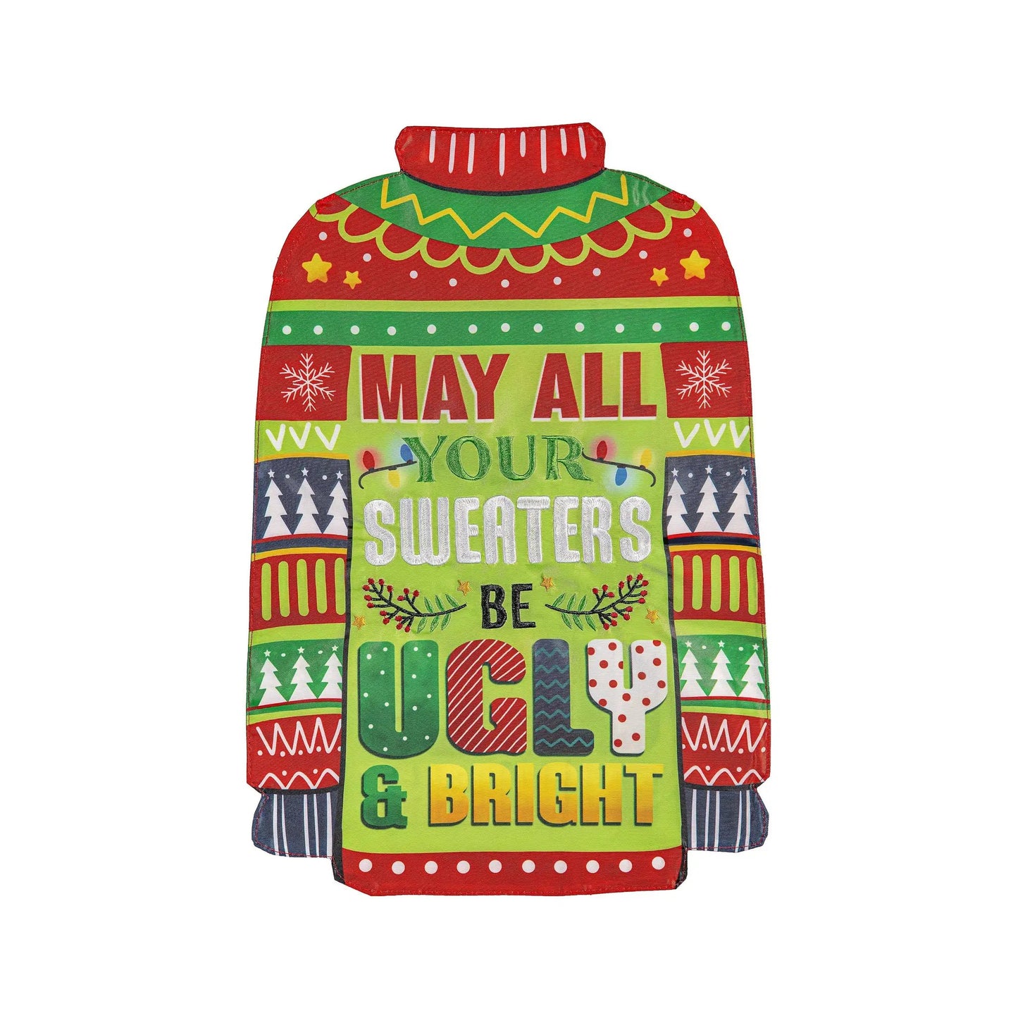 Ugly Sweater Shaped Applique Garden Flag - Tampa Home & Garden Store