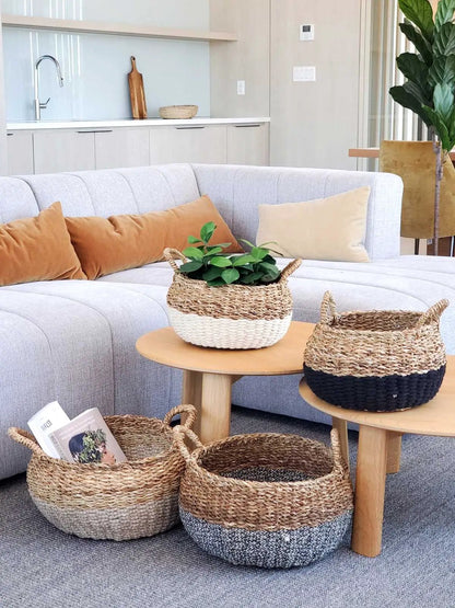 Ula Floor Basket - Black - Tampa Home & Garden Store