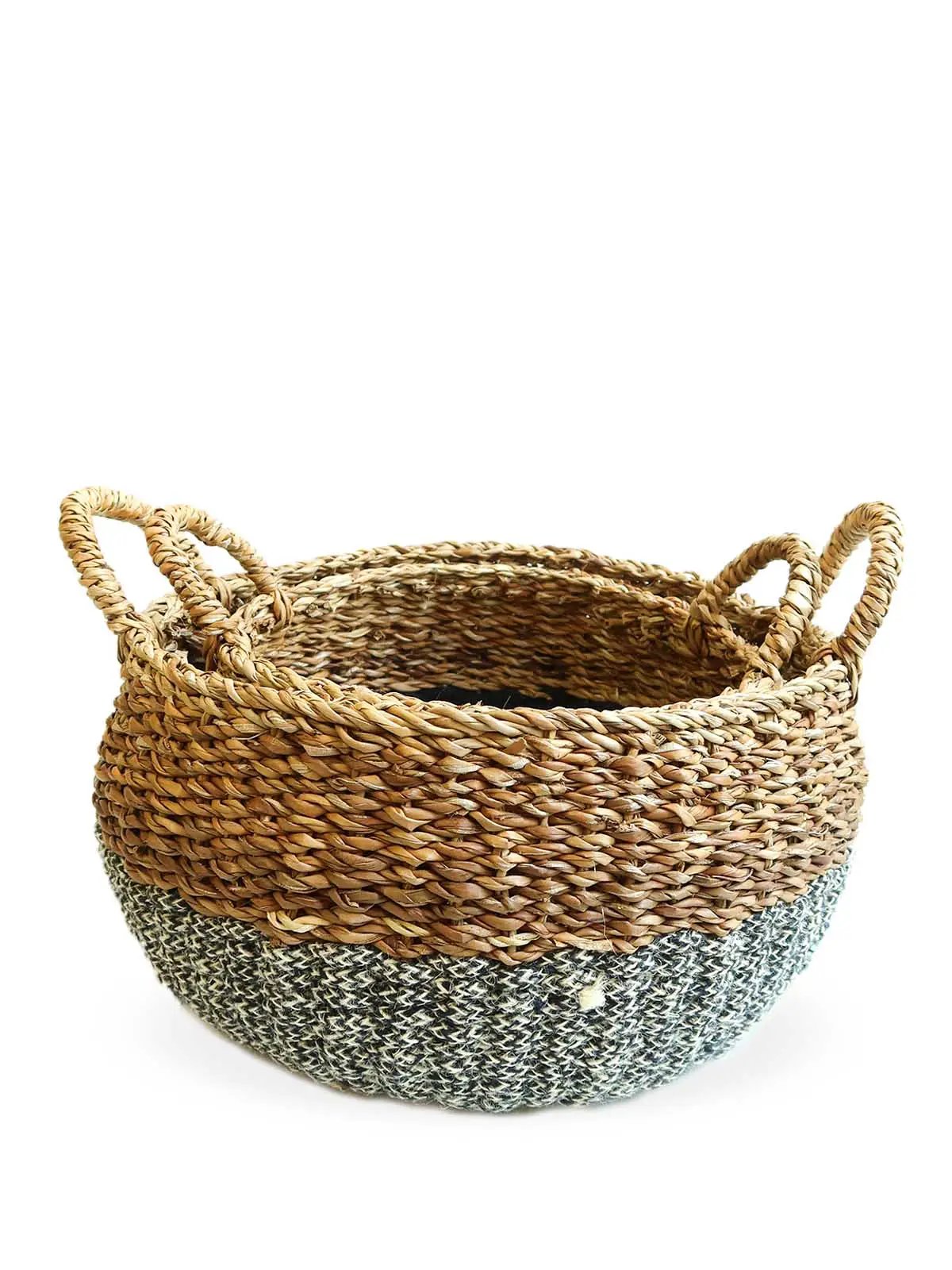 Ula Floor Basket - Black - Tampa Home & Garden Store