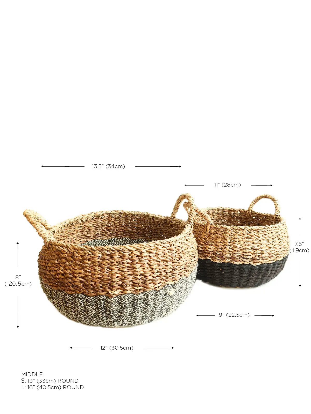 Ula Floor Basket - Black - Tampa Home & Garden Store