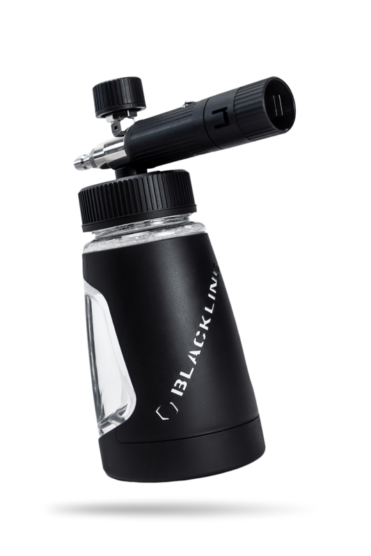 BLACKLINE Ultra Series Foam Cannon on a black bottle by Blackline Car Care on Tampa Home & Garden Store