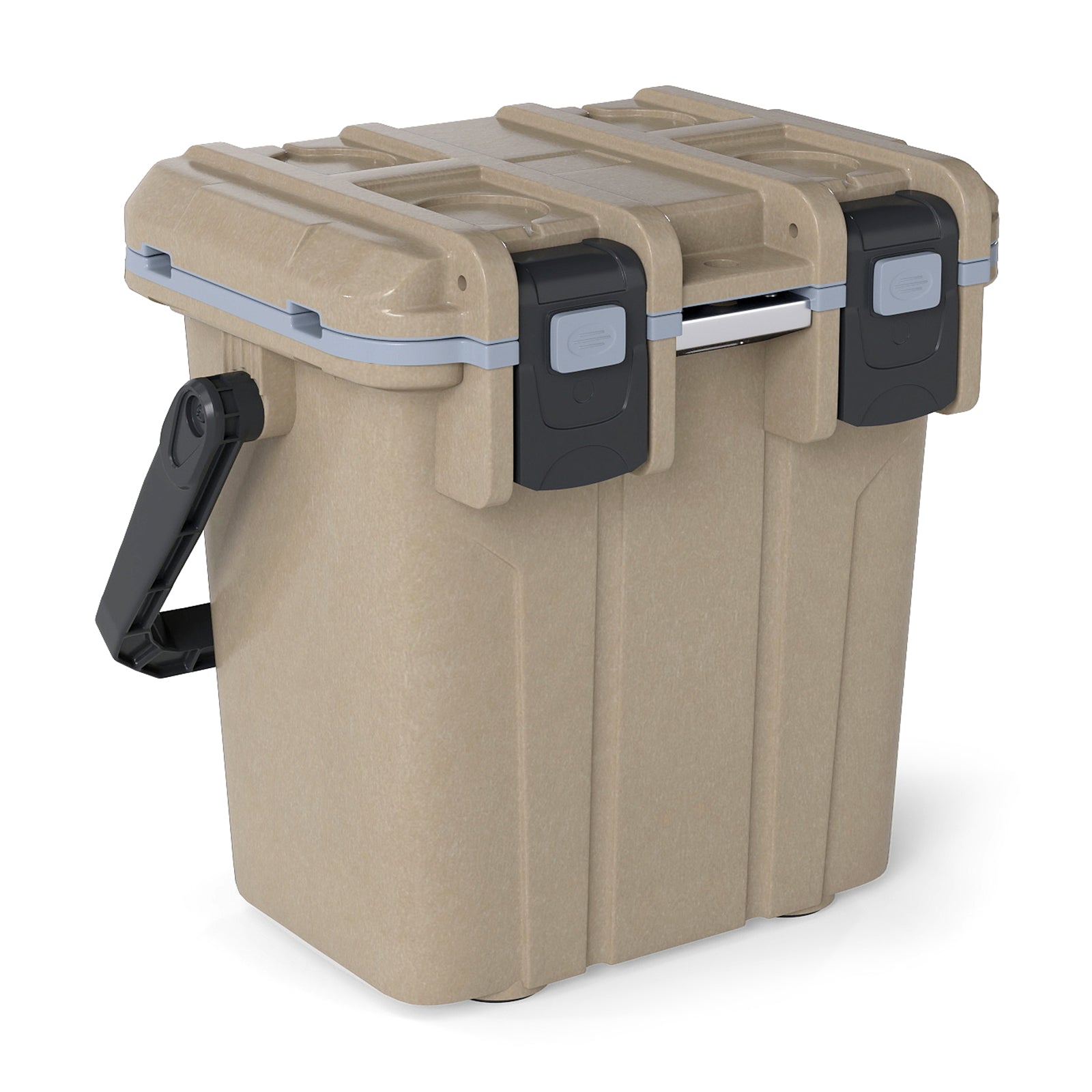 GemGear Ultra-Light 21 Qt Cooler beige injection-molded hard ice chest with dual gray latches on Tampa Home & Garden Store