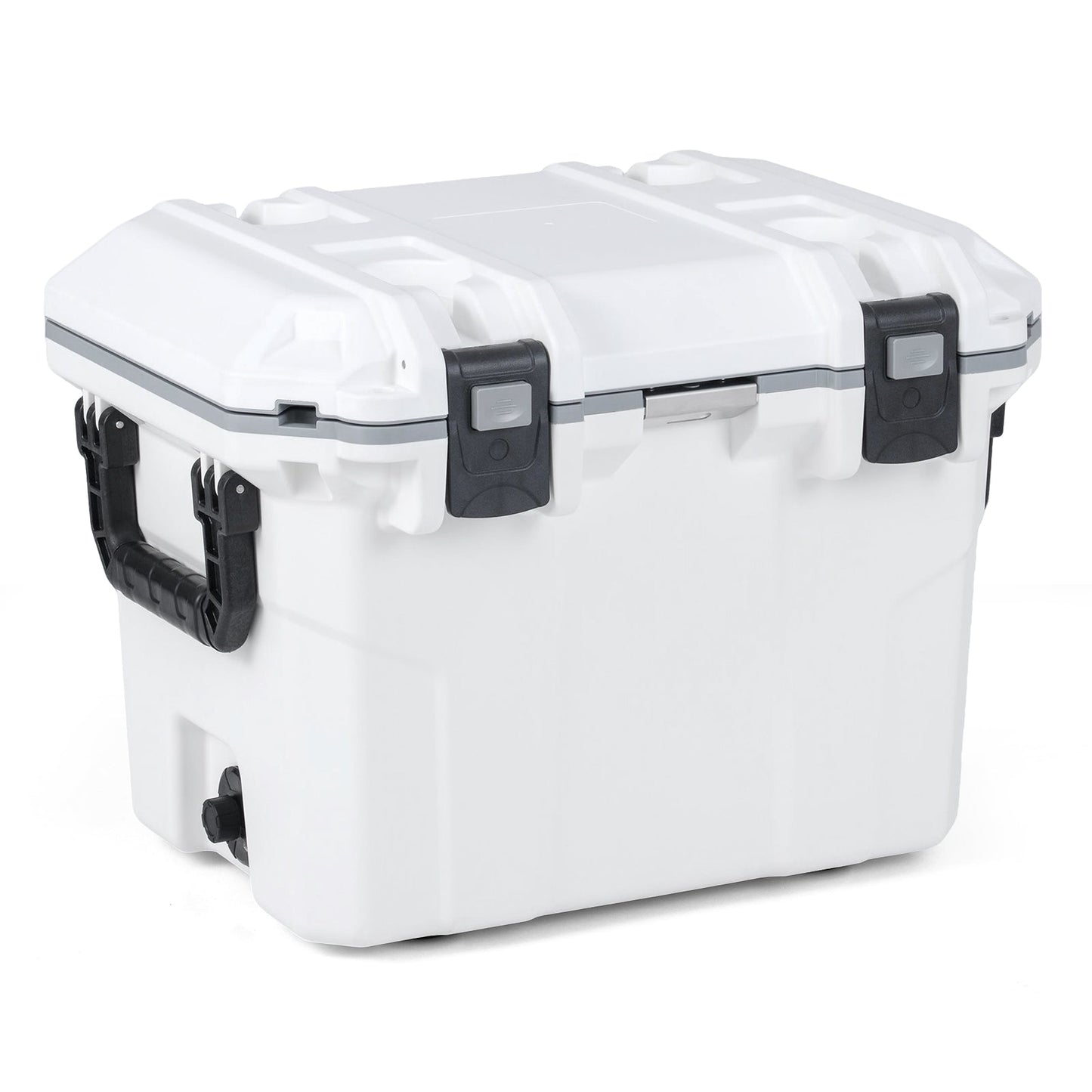 GemGear Ultra-Light Injection Molded Cooler 53 QT white with gray latches on Tampa Home & Garden Store
