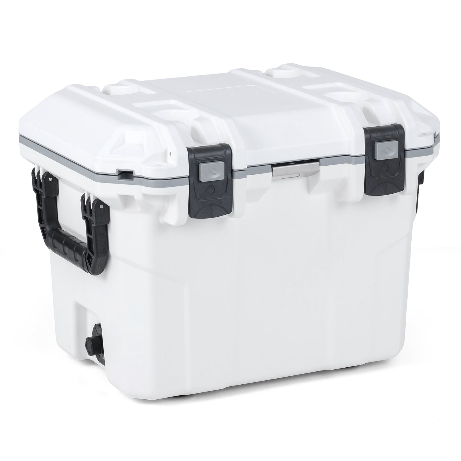 GemGear Ultra-Light Injection Molded Cooler 53 QT white with gray latches on Tampa Home & Garden Store