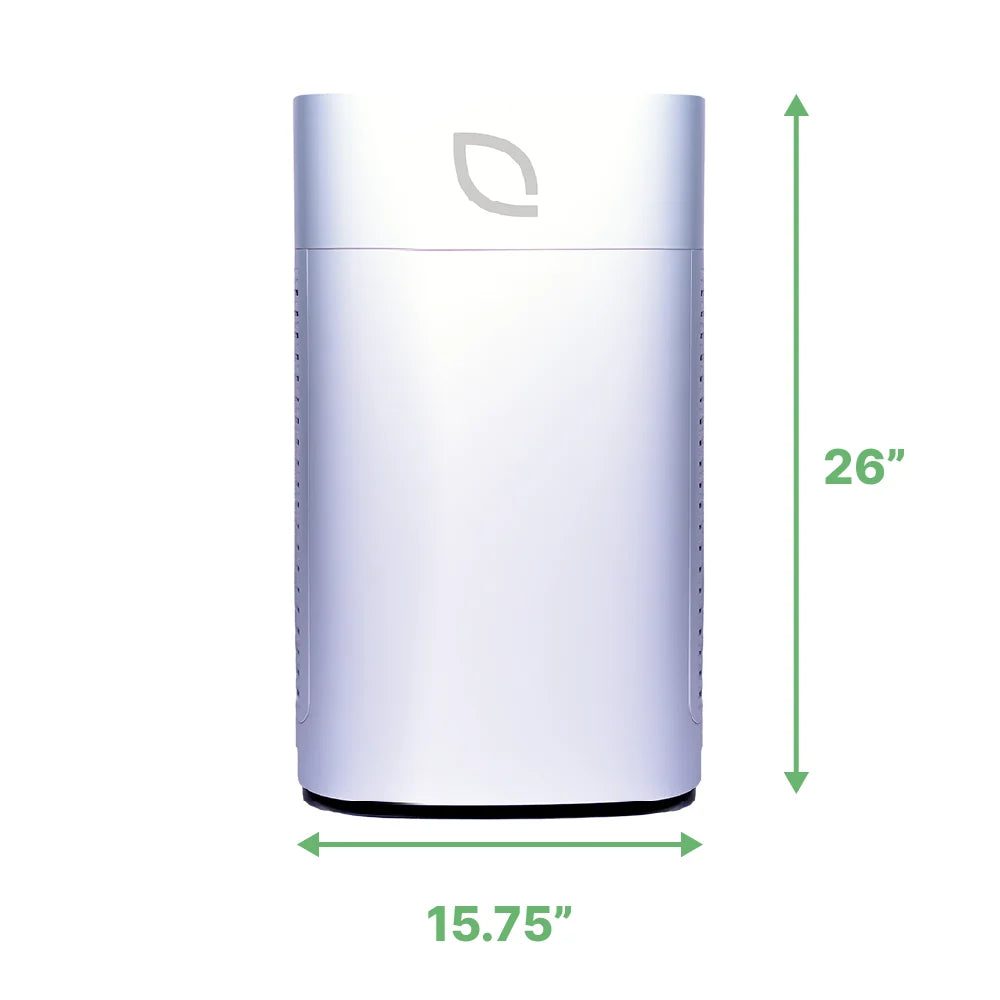 Air Sentry 1000 air purifier by Emerge Survival, tall white lavender unit with side vents on Tampa Home & Garden Store