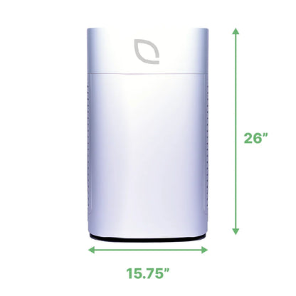 Air Sentry 1000 air purifier by Emerge Survival, tall white lavender unit with side vents on Tampa Home & Garden Store