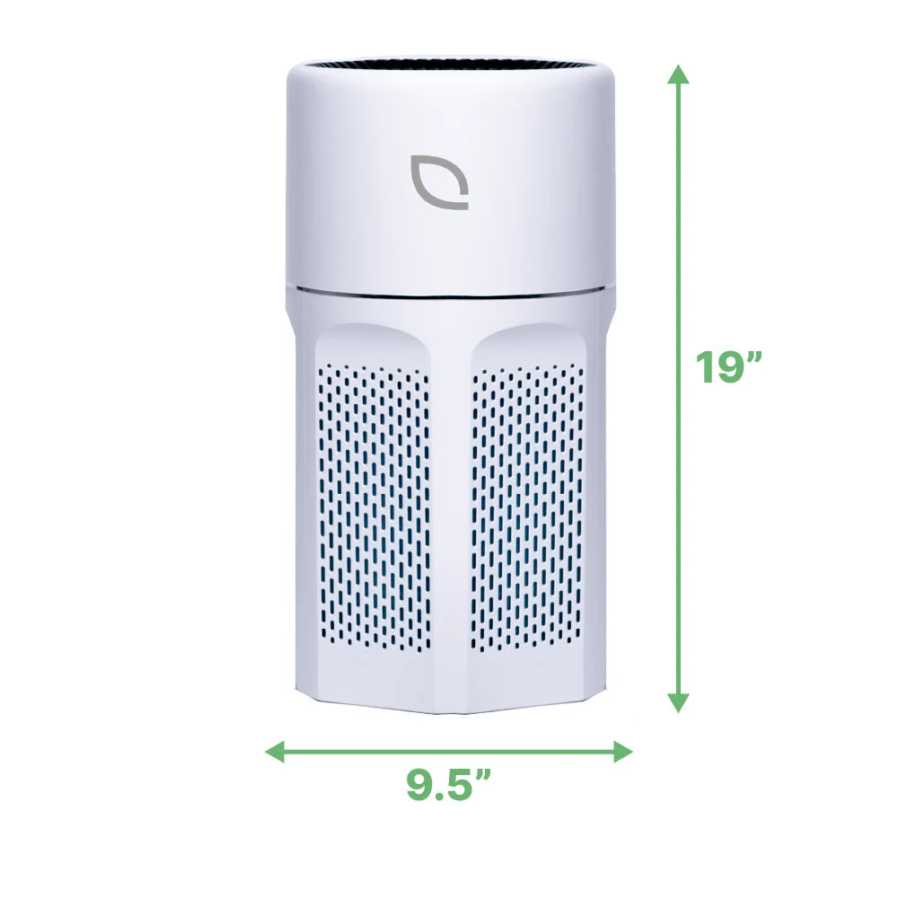 Air Sentry 500 air purifier by Emerge Survival, white with perforated panels, 19in tall on Tampa Home & Garden Store