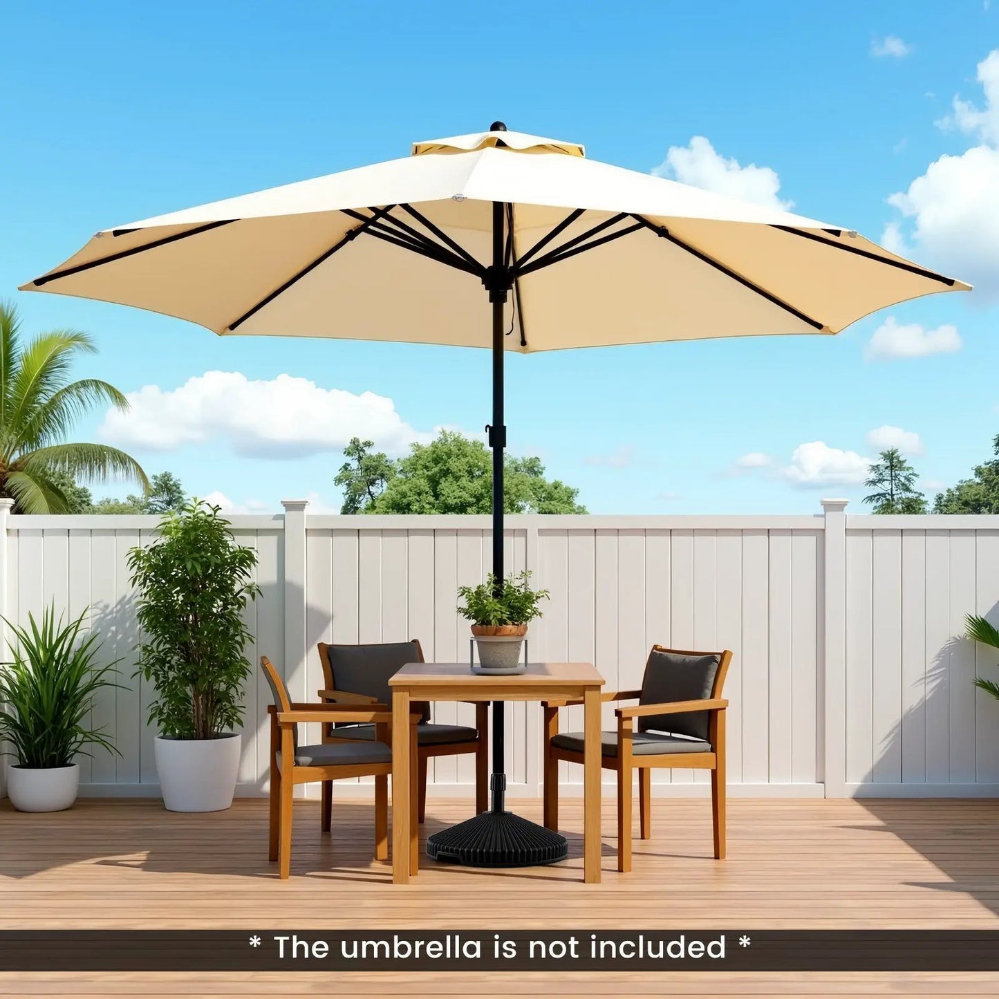 Outdoor Umbrella Base with Shell Texture Fill