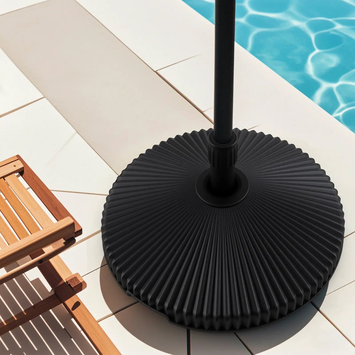 Outdoor Umbrella Base with Shell Texture Fill