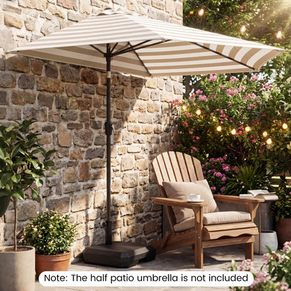 Water Fillable Umbrella Base for Half Patio