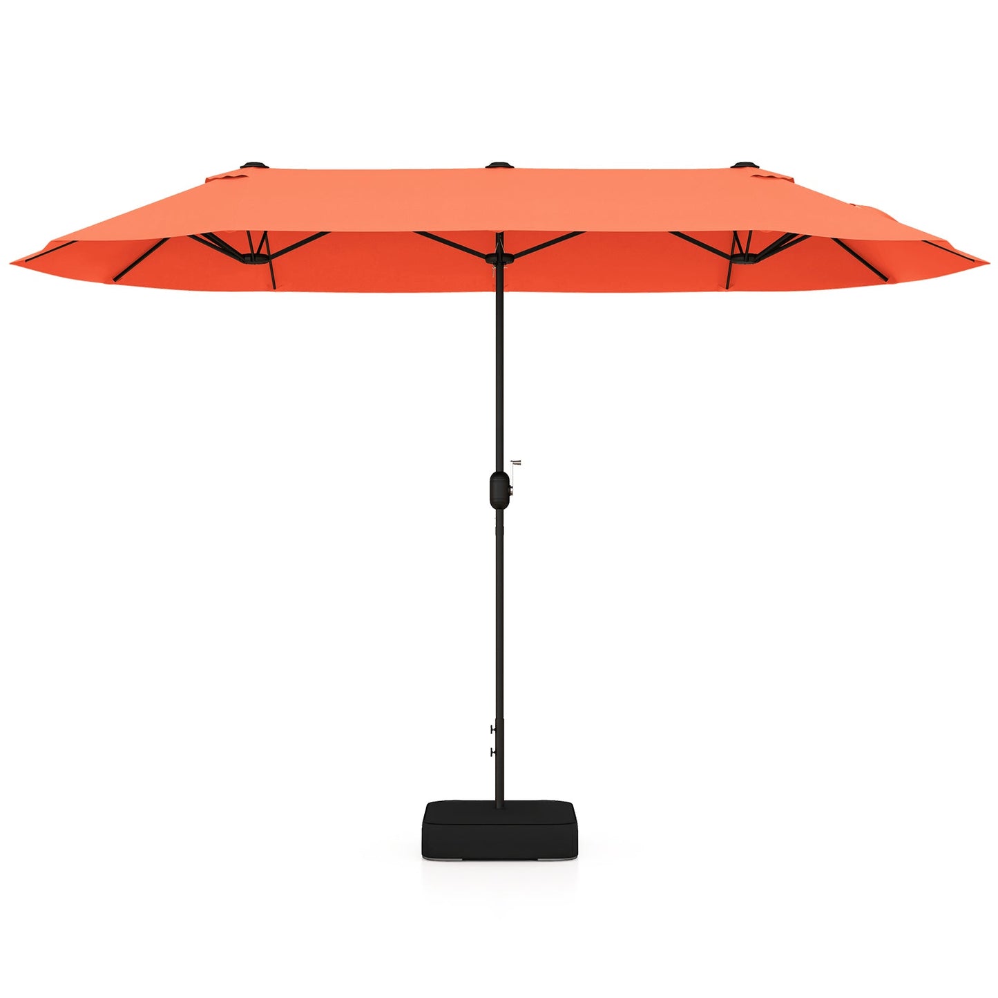 Sombrilla doble de 13 pies para patio con manivela - Beige