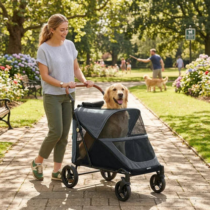 Dog Stroller for Large Dogs up to 66 lbs by Furr Baby Gifts with all-terrain suspension on Tampa Home & Garden Store