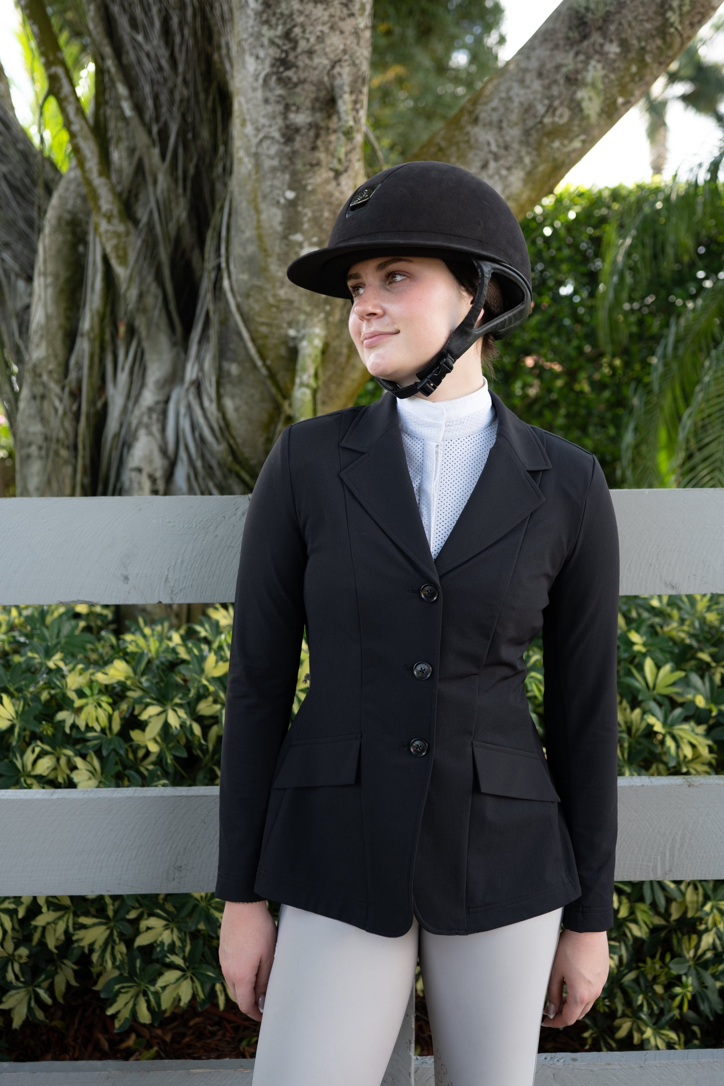 Grand Prix Ladies EQJ 3 Button Show Coat, NY Tech Fabric