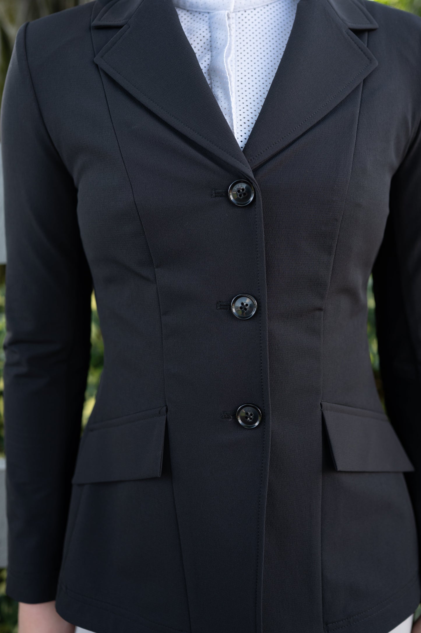 Grand Prix Ladies EQJ 3 Button Show Coat, NY Tech Fabric