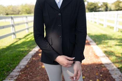 Grand Prix EQJ Ladies 3 Button, Black with Burgundy Collar