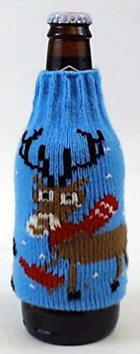 Uncle Bob's Ugly Sweater Beer Bottle Covers - Red Penguin - Tampa Home & Garden Store