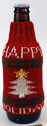 Uncle Bob's Ugly Sweater Beer Bottle Covers - Red Penguin - Tampa Home & Garden Store
