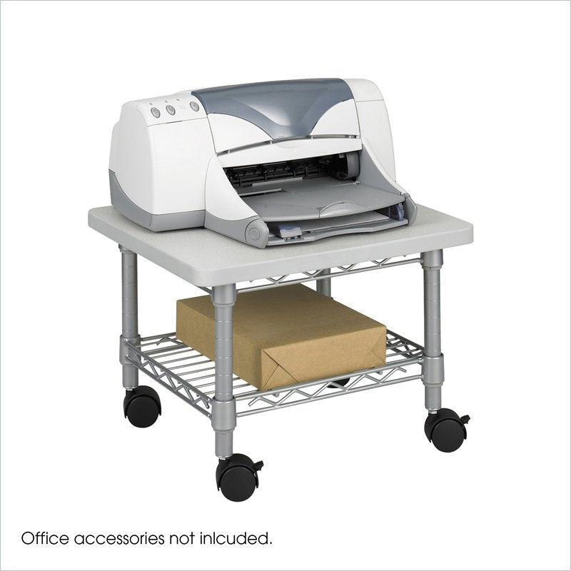 Under Desk Printer Stand Cart with Paper Shelf and Locking Casters - Tampa Home & Garden Store