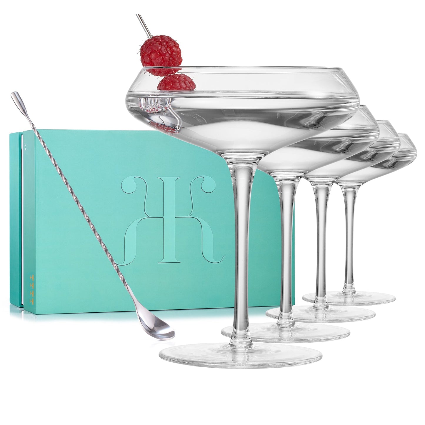 Set of Four Spritz Champagne Cocktail Glasses