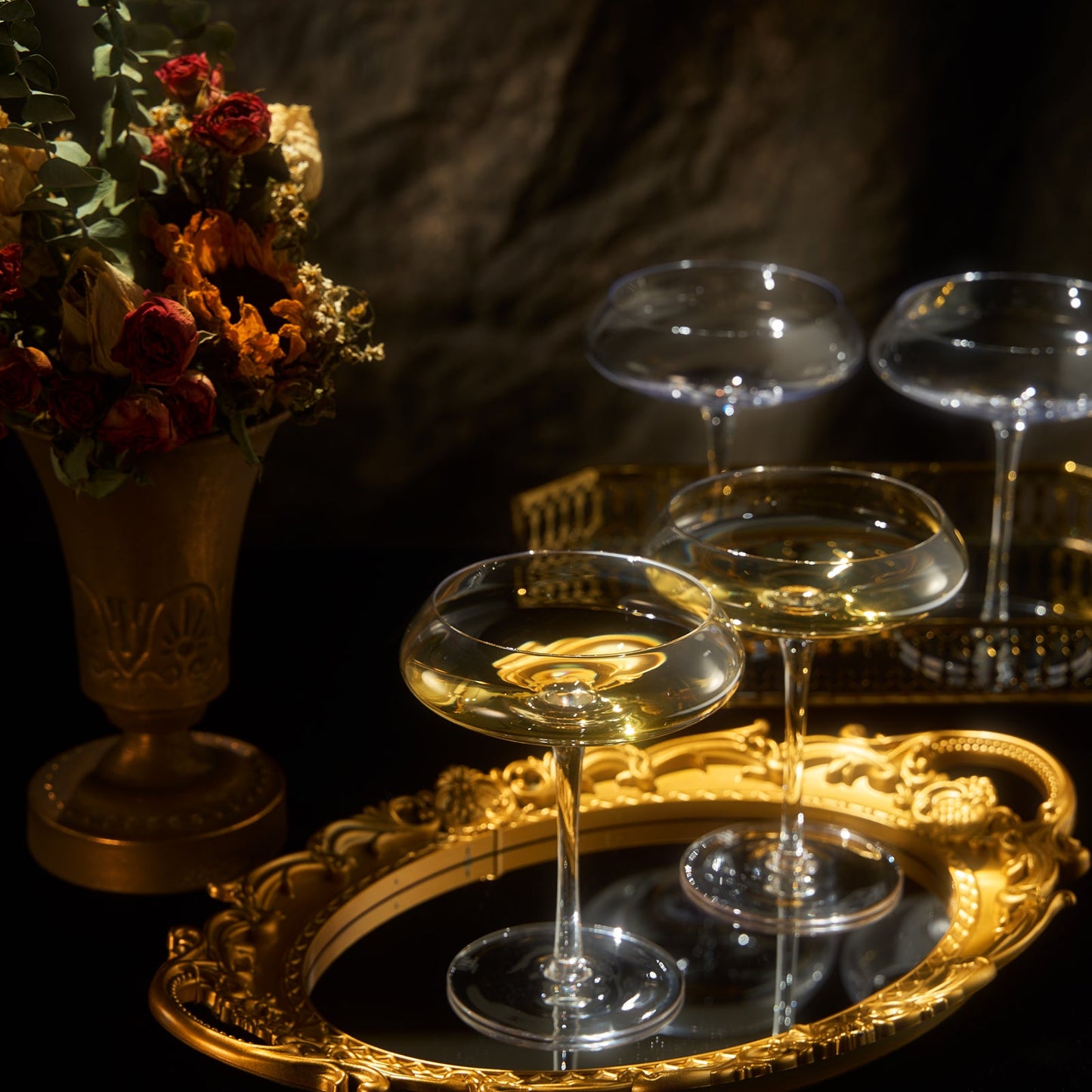 Set of Four Spritz Champagne Cocktail Glasses