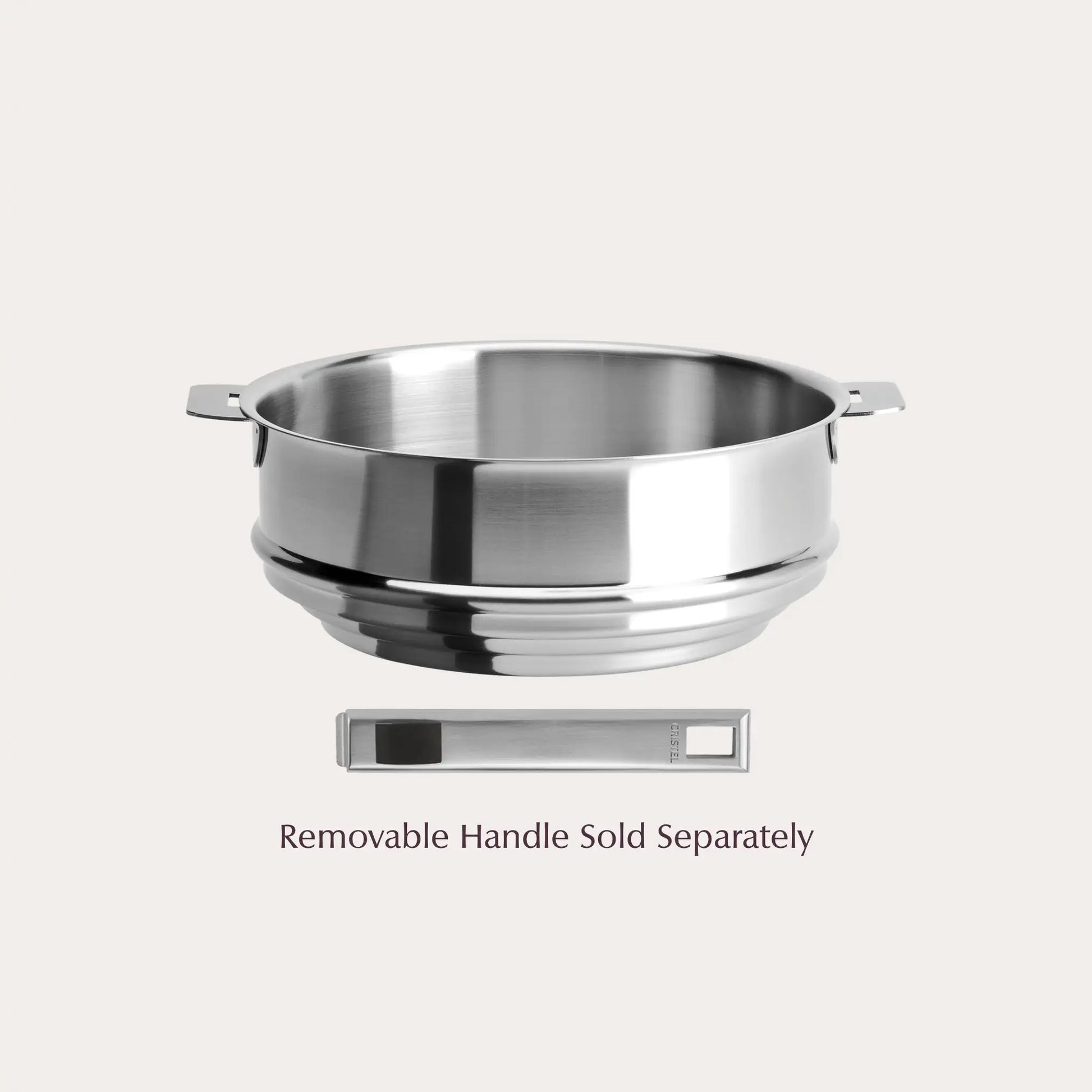Universal Steamer by CRISTEL USA pot with side handles removable handle sold separately on Tampa Home & Garden Store
