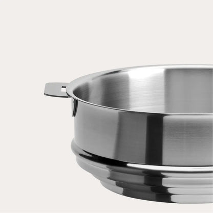 Universal Steamer basket insert in polished stainless steel with side handle on Tampa Home & Garden Store