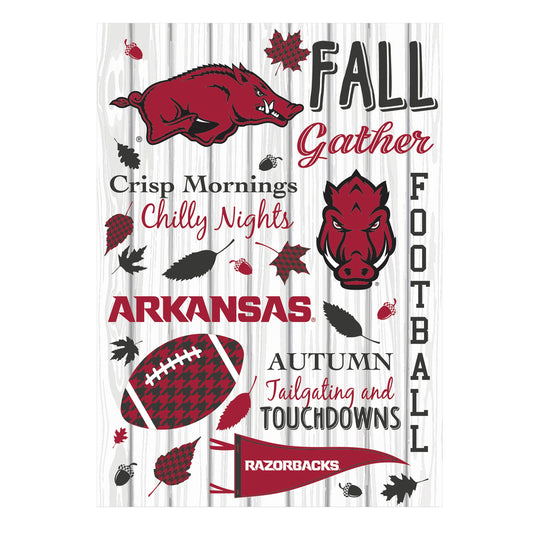 University of Arkansas, Moire Flag, House Size, Fall Seasonal - Tampa Home & Garden Store