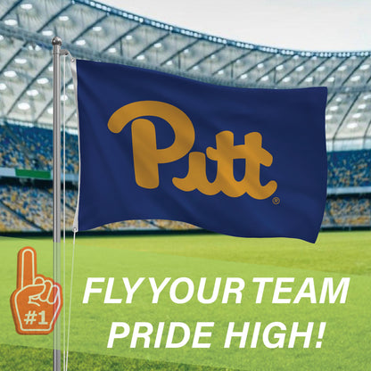 University of Pittsburgh Single Sided Estate Flag with 2 Grommets, 3'x5' - Tampa Home & Garden Store